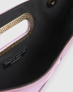 Pink Swirl Panel Clutch Bag