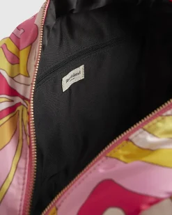 Pink Swirl Quilted Holdall Bag