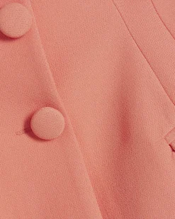 Pink Tailored Button Front Bandeau Top
