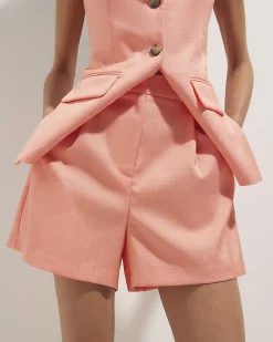 Pink Tailored Shorts