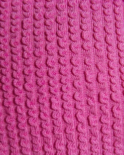 Pink Textured Cami Bikini Top