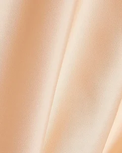 Pink Tuck Hem Satin T-Shirt