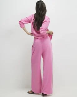 Pink Wide Leg Trousers