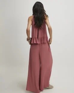 Pink Wide Leg Trousers