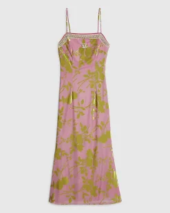 Pink Year Zero Floral Embellished Slip Dress