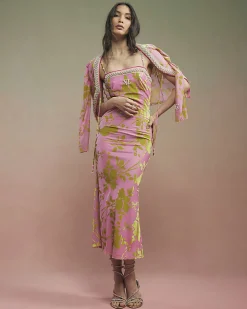 Pink Year Zero Floral Embellished Slip Dress