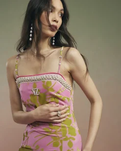 Pink Year Zero Floral Embellished Slip Dress
