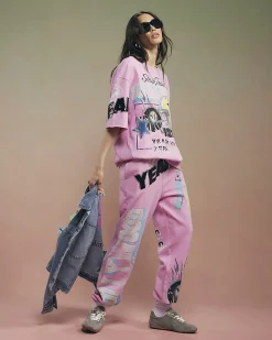 Pink Year Zero Graphic Joggers