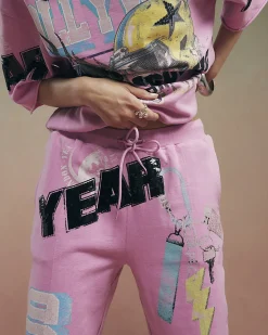 Pink Year Zero Graphic Joggers