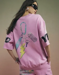 Pink Year Zero Short Sleeve Sweatshirt