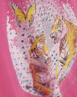 Pink Year Zero Tiger Boyfriend Fit T-Shirt