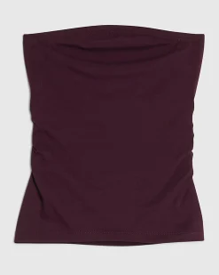 Purple Cotton Bandeau Top