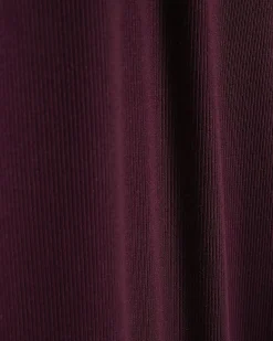 Purple Cotton Blend Cap Sleeve Midi Dress