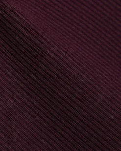 Purple Cotton Blend Sleeveless Rib Tank Top