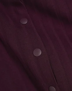 Purple Cotton Sleeveless Popper Mini Dress