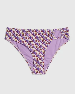 Purple Geometric Pineapple Bikini Bottoms