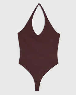 Purple Halter Neck Bodysuit