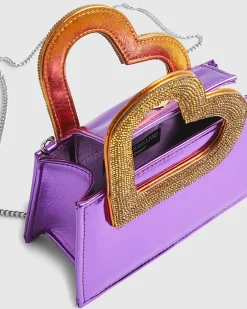 Purple Heart Handle Bag