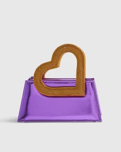 Purple Heart Handle Bag