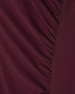 Purple Short Sleeve High Neck Maxi Dress