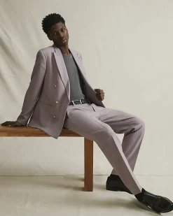 Purple Slim Fit Suit Trousers