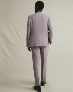 Purple Slim Fit Suit Trousers
