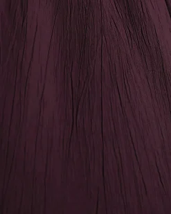 Purple Textured Wide Leg Trousers