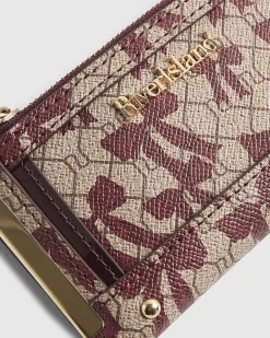 Red Bow Monogram Print Mini Purse