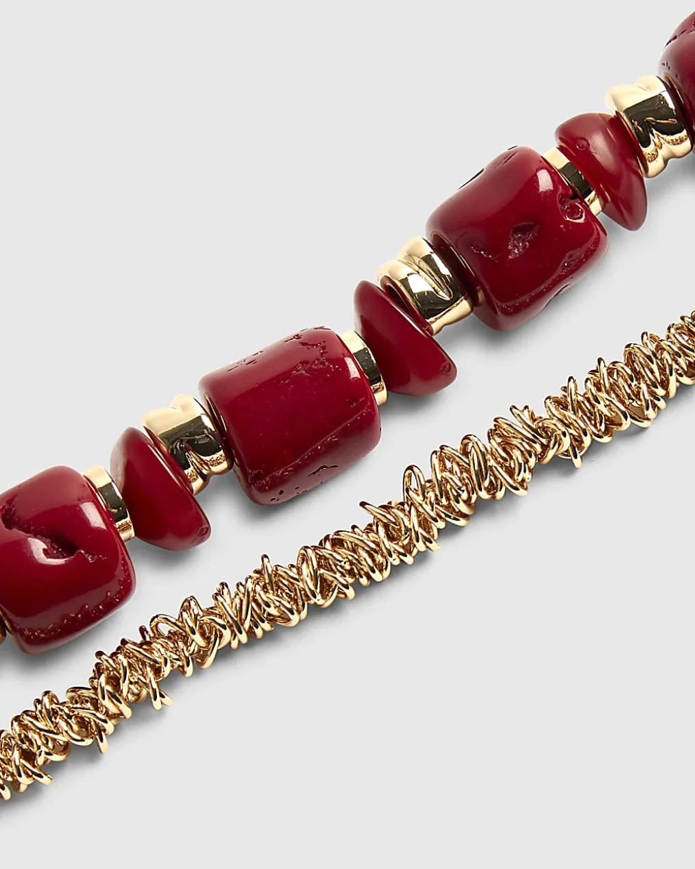 Red Coral Collar Necklace