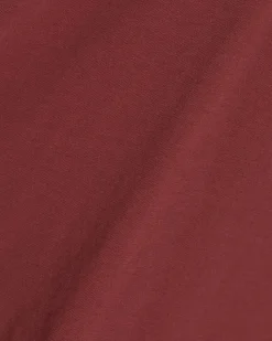 Red Cotton Premium Ruched Shoulder T-shirt