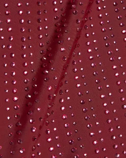 Red Diamante Embellished Mini Beach Skirt