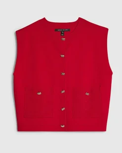 Red Knitted Waistcoat