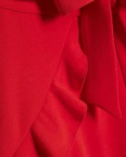 Red Layered Frill Shorts