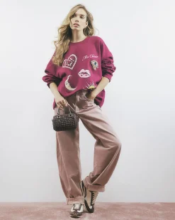 Red Ma Cherie Fun Trim Sweatshirt