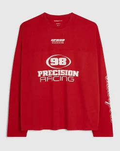 Red Oversized Fit 98 Long Sleeve T-Shirt