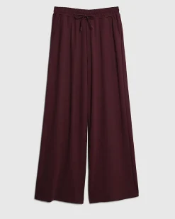 Red Premium High Waisted Wide Leg Joggers