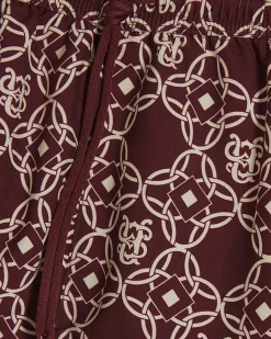 Red Regular Fit Monogram Swim Shorts