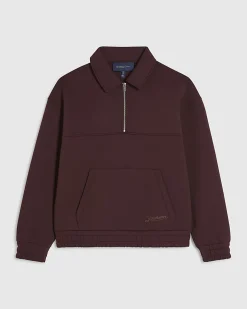 Red Regular Fit Premium Rugby Sweatshirt