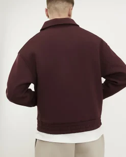 Red Regular Fit Premium Rugby Sweatshirt
