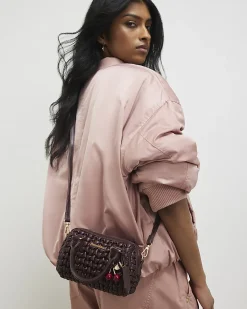 Red Scrunch Mini Bowler Bag