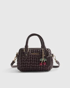 Red Scrunch Mini Bowler Bag