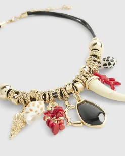 Red Shoreline Charm Necklace