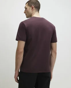 Red Slim Fit Cotton Essential V Neck T-Shirt