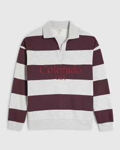 Red Stripe Colorado Rugby Sweatshirt