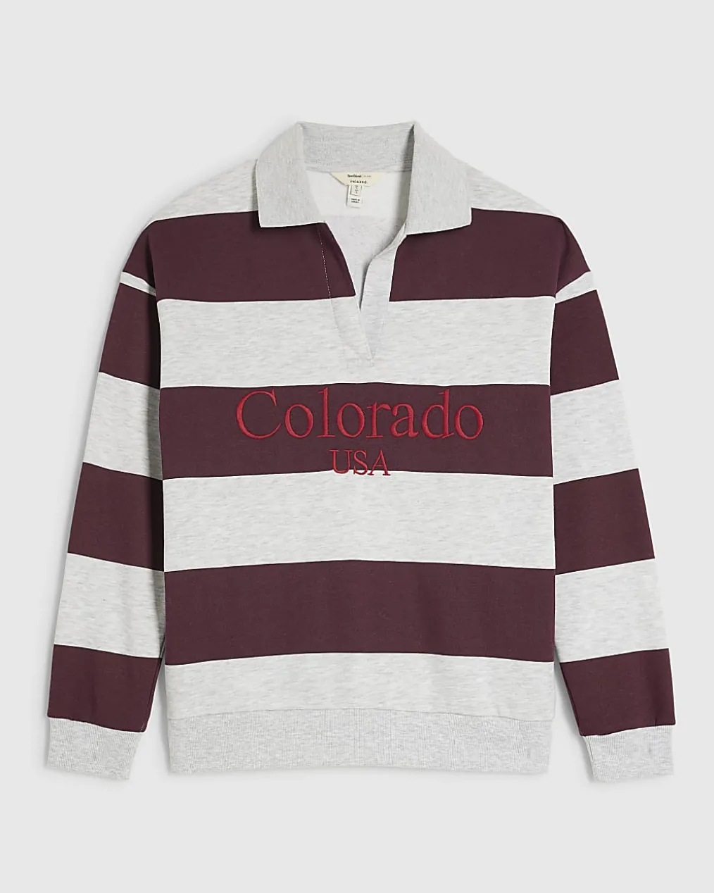 Red Stripe Colorado Rugby Sweatshirt