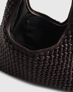Red Textured Shoulder Bag