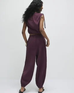 Red Tie Shoulder Lounge Set