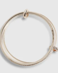 Rose Gold and Silver Linked Stacking Bangle