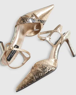 Rose Gold Cut Out Detail Court Heels