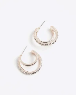 Rose Gold Double Hoop Earrings